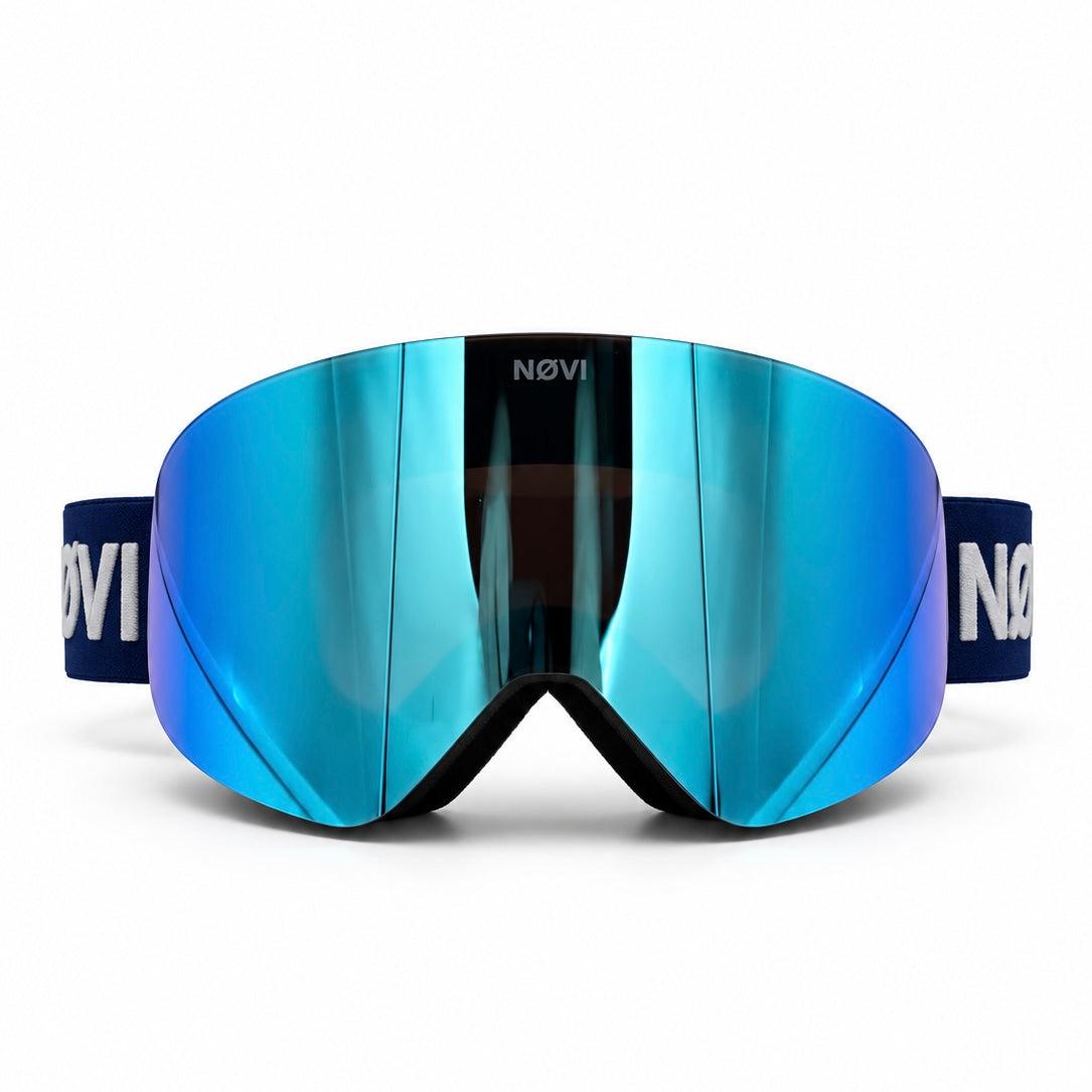 NØVI Skibril | Blauwe band | Blauwe lens