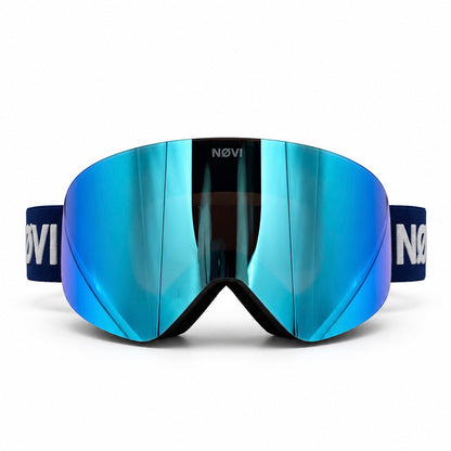 NØVI Skibril | Blauwe band | Blauwe lens