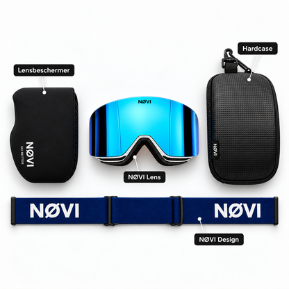 NØVI Skibril | Blauwe band | Blauwe lens